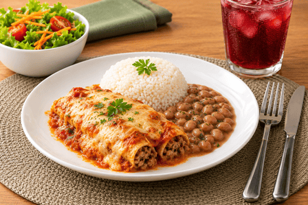 Panqueca-de-carne-com-Arroz-e-Feijao