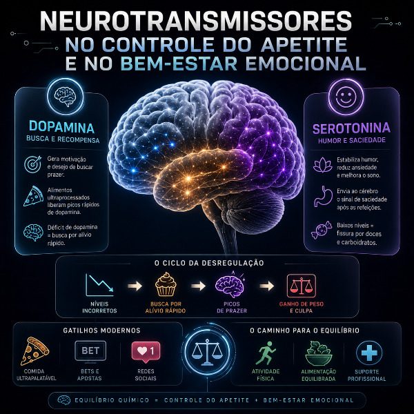 Neurotransmissores no controle do apetite e no bem-estar emocional