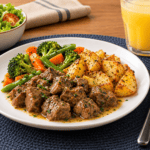 Patinho em Cubos - Batata Rustica - Legumes - FIT